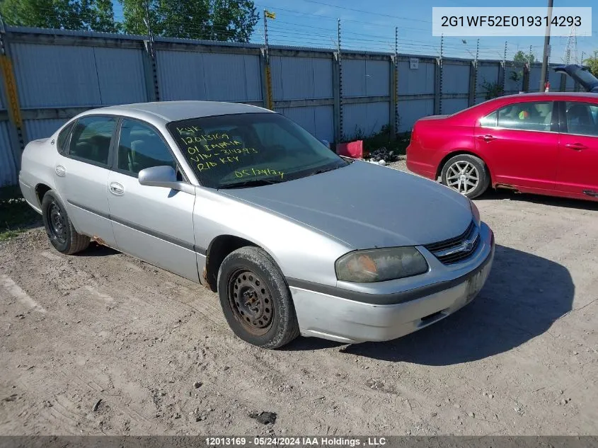 2001 Chevrolet Impala VIN: 2G1WF52E019314293 Lot: 12013169