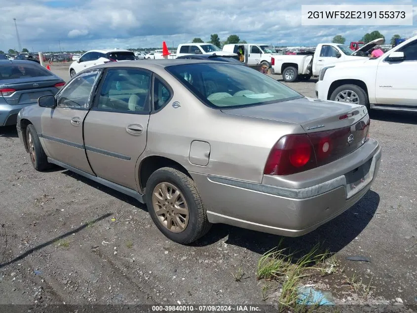 2001 Chevrolet Impala VIN: 2G1WF52E219155373 Lot: 39840010