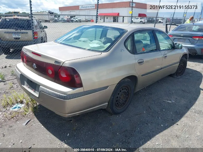 2001 Chevrolet Impala VIN: 2G1WF52E219155373 Lot: 39840010