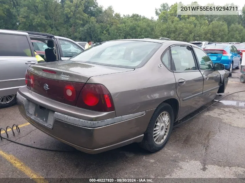 2001 Chevrolet Impala VIN: 2G1WF55E619294711 Lot: 40227920