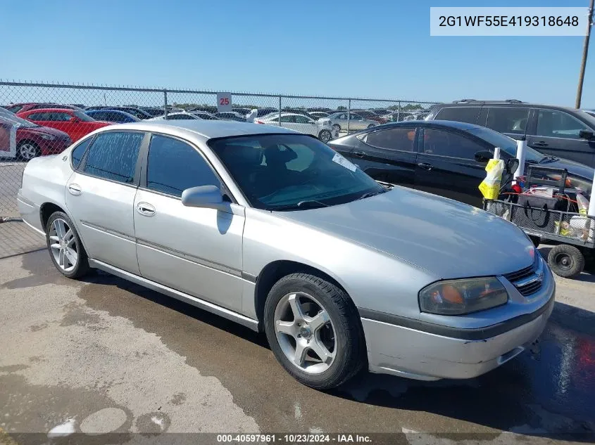 2001 Chevrolet Impala VIN: 2G1WF55E419318648 Lot: 40597961