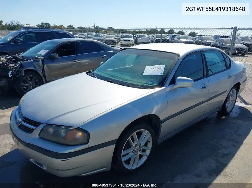 2001 Chevrolet Impala VIN: 2G1WF55E419318648 Lot: 40597961