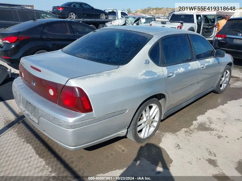 2001 Chevrolet Impala VIN: 2G1WF55E419318648 Lot: 40597961