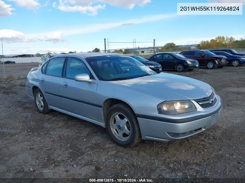 2001 Chevrolet Impala Ls VIN: 2G1WH55K119264824 Lot: 40612675