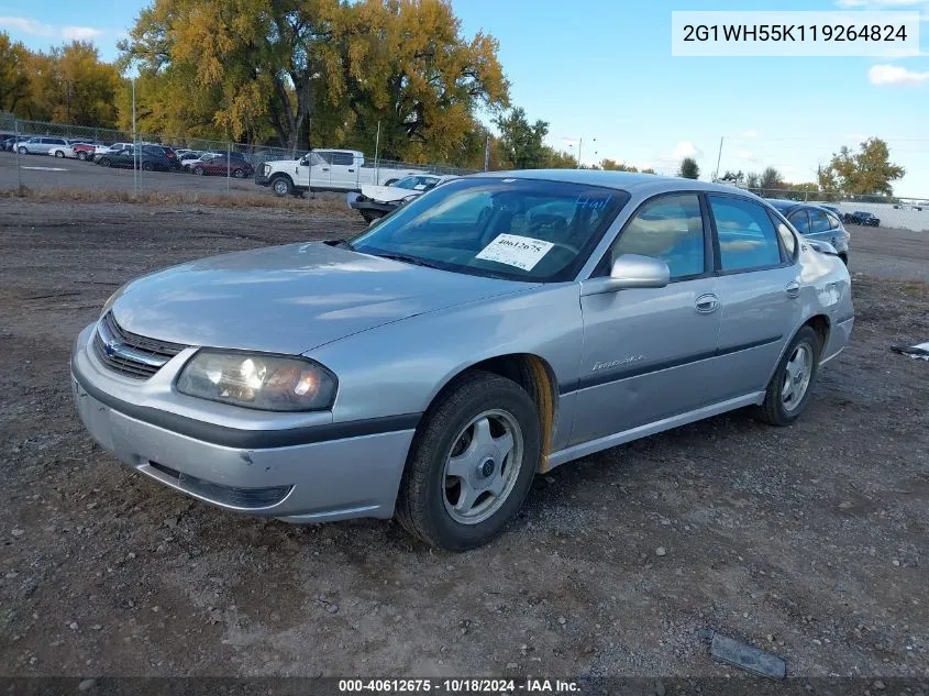 2001 Chevrolet Impala Ls VIN: 2G1WH55K119264824 Lot: 40612675