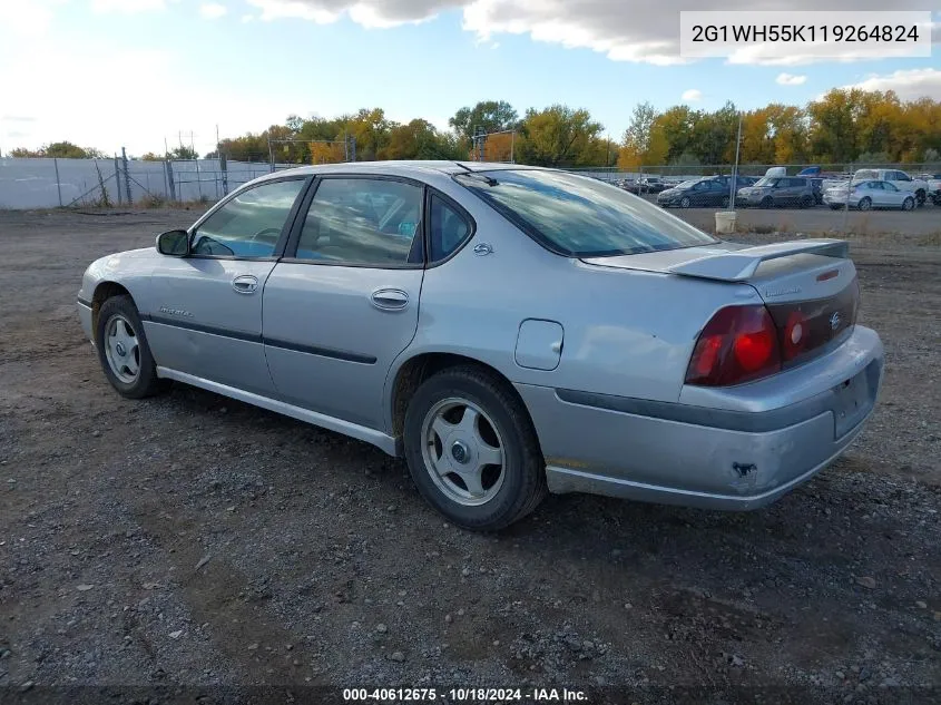 2001 Chevrolet Impala Ls VIN: 2G1WH55K119264824 Lot: 40612675