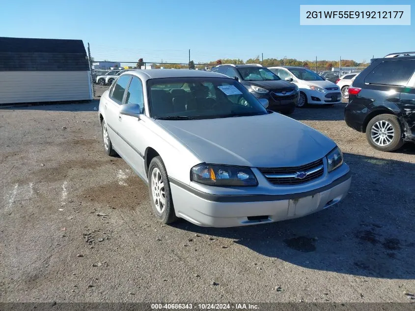 2001 Chevrolet Impala VIN: 2G1WF55E919212177 Lot: 40686343