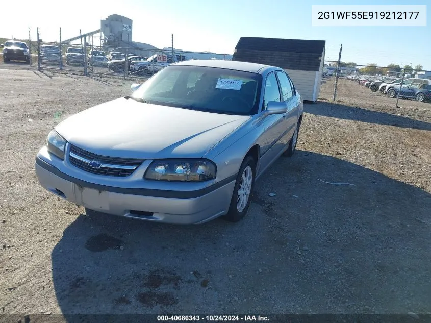 2001 Chevrolet Impala VIN: 2G1WF55E919212177 Lot: 40686343