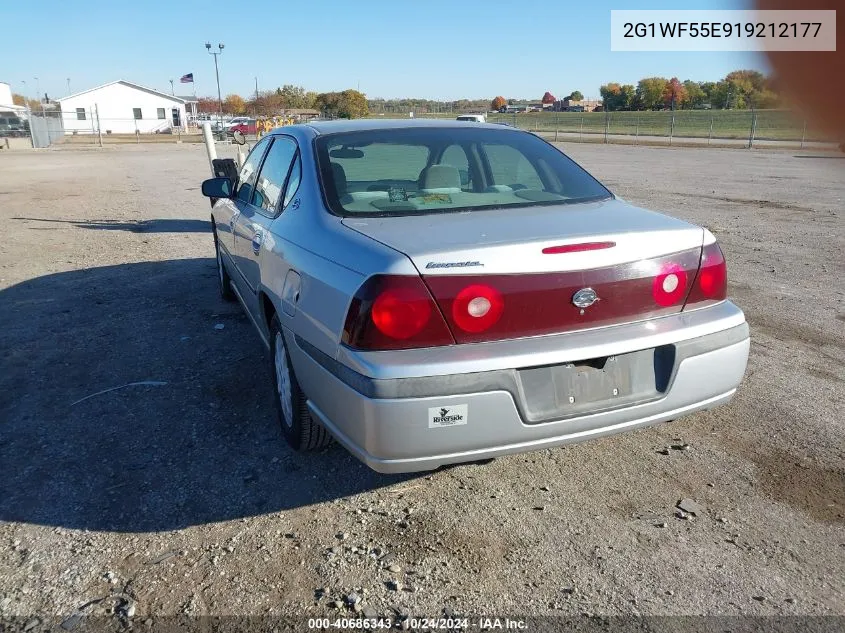 2001 Chevrolet Impala VIN: 2G1WF55E919212177 Lot: 40686343