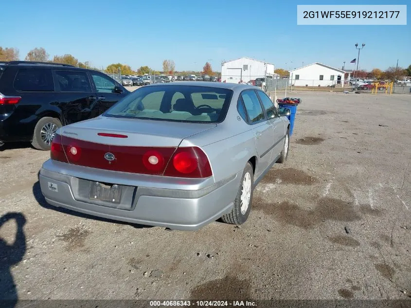 2001 Chevrolet Impala VIN: 2G1WF55E919212177 Lot: 40686343