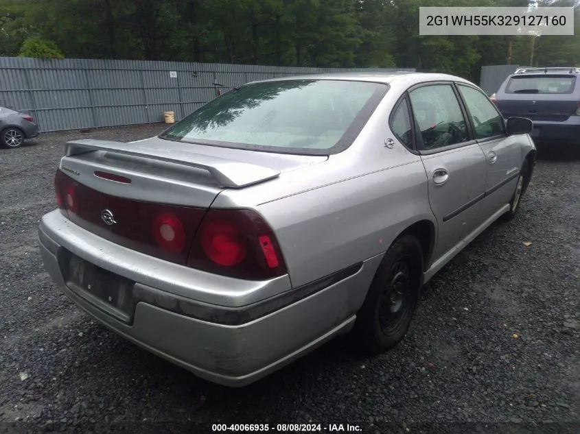 2002 Chevrolet Impala Ls VIN: 2G1WH55K329127160 Lot: 40066935