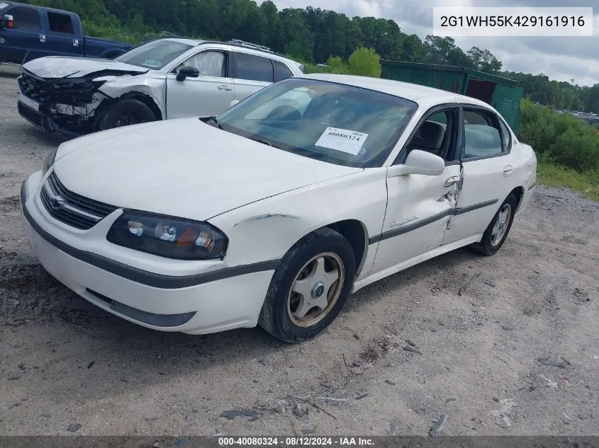 2002 Chevrolet Impala Ls VIN: 2G1WH55K429161916 Lot: 40080324