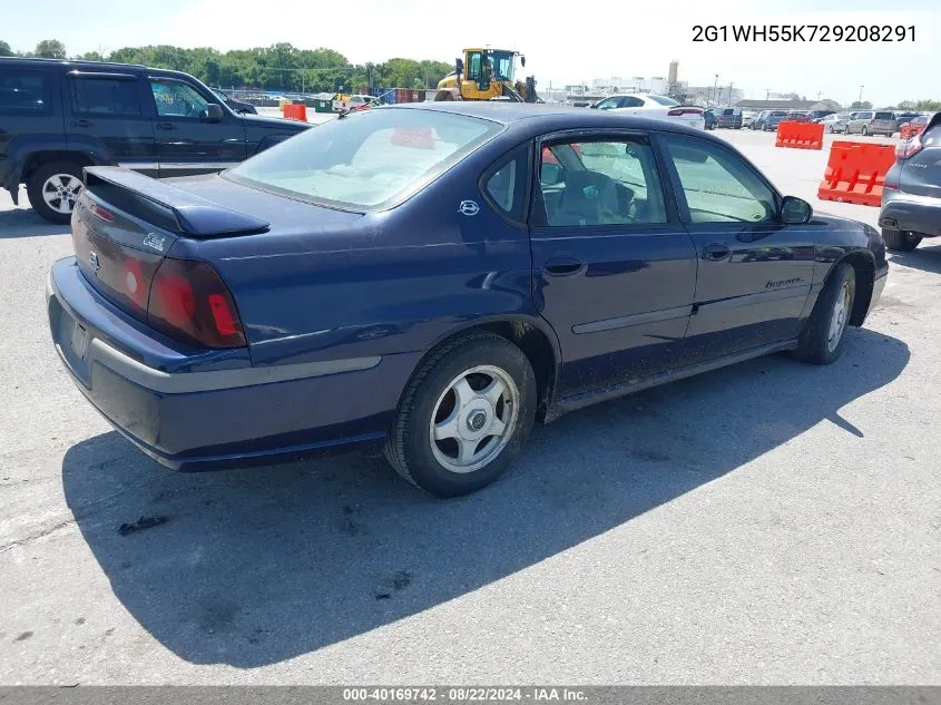 2G1WH55K729208291 2002 Chevrolet Impala Ls