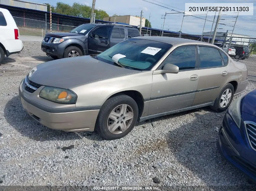 2002 Chevrolet Impala VIN: 2G1WF55E729111303 Lot: 40253917