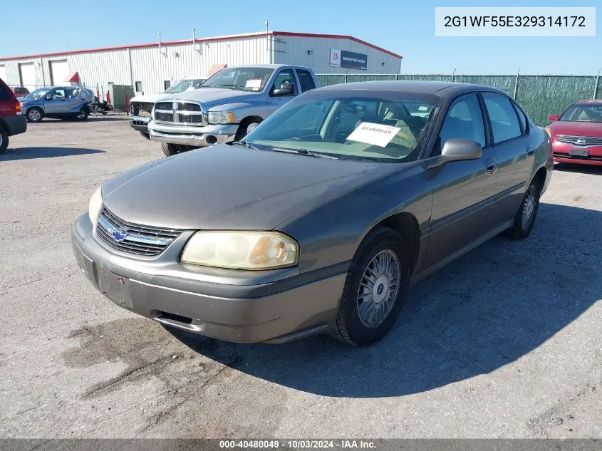 2002 Chevrolet Impala VIN: 2G1WF55E329314172 Lot: 40480049