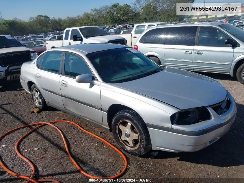 2002 Chevrolet Impala VIN: 2G1WF55E429304167 Lot: 40486751