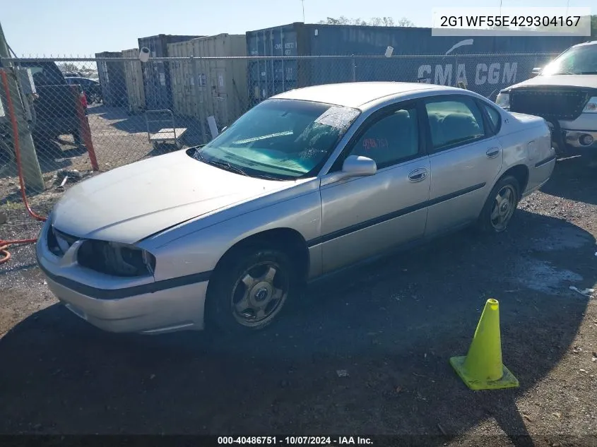 2002 Chevrolet Impala VIN: 2G1WF55E429304167 Lot: 40486751