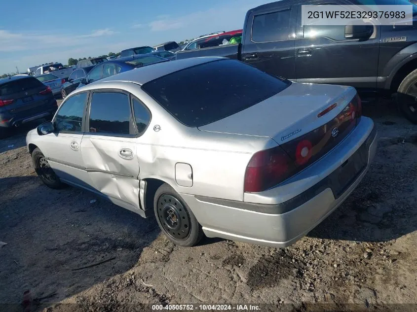 2002 Chevrolet Impala VIN: 2G1WF52E329376983 Lot: 40505752