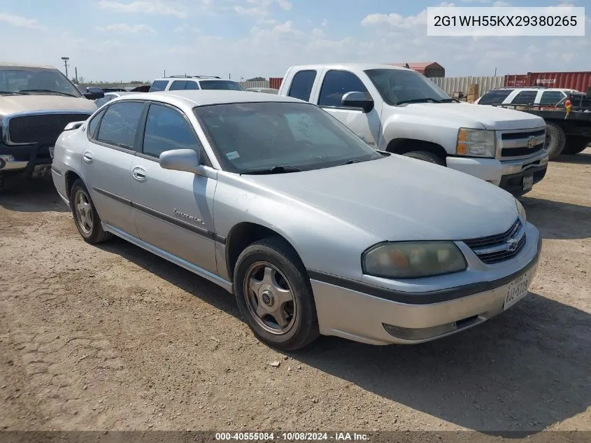 2002 Chevrolet Impala Ls VIN: 2G1WH55KX29380265 Lot: 40555084