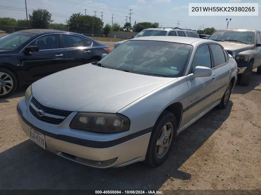 2002 Chevrolet Impala Ls VIN: 2G1WH55KX29380265 Lot: 40555084