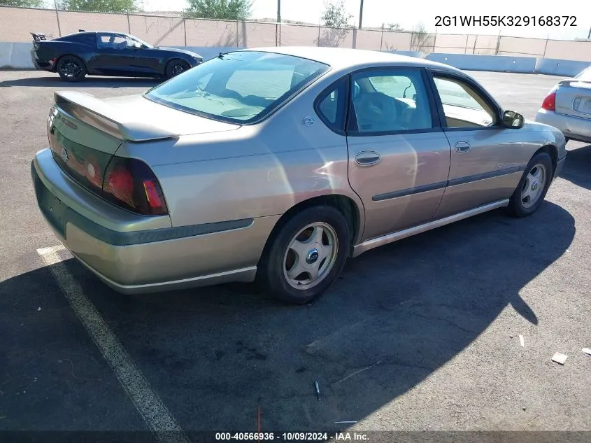 2002 Chevrolet Impala Ls VIN: 2G1WH55K329168372 Lot: 40566936