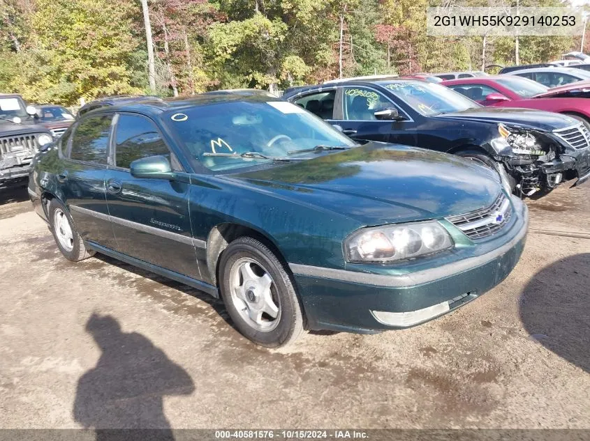 2002 Chevrolet Impala Ls VIN: 2G1WH55K929140253 Lot: 40581576