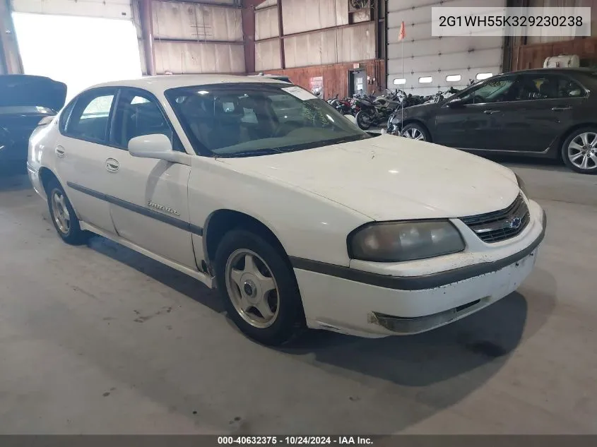 2002 Chevrolet Impala Ls VIN: 2G1WH55K329230238 Lot: 40632375