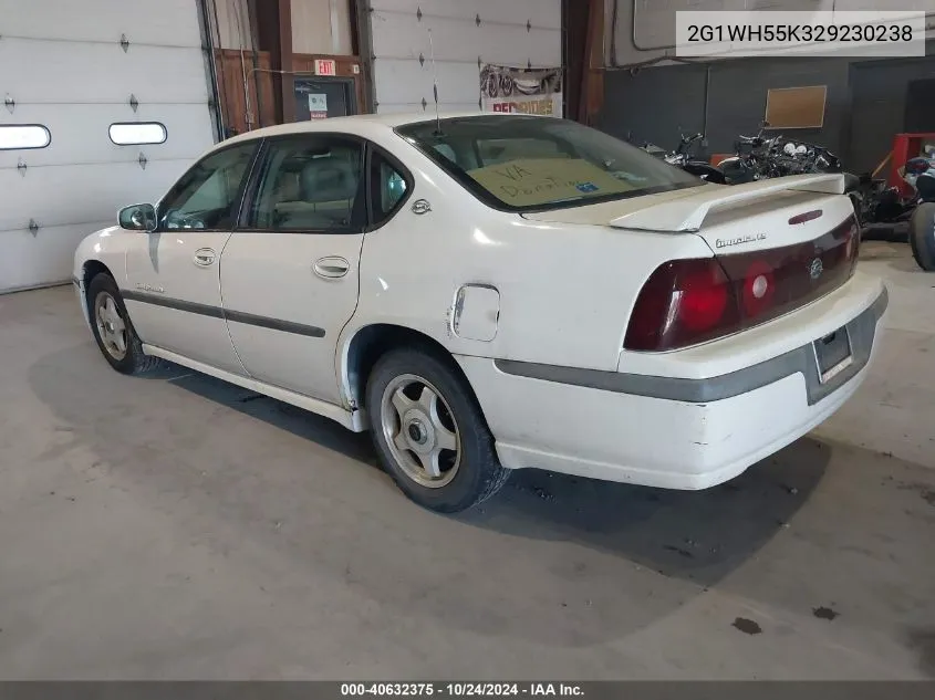 2002 Chevrolet Impala Ls VIN: 2G1WH55K329230238 Lot: 40632375