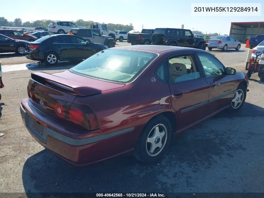 2002 Chevrolet Impala Ls VIN: 2G1WH55K129284914 Lot: 40642565