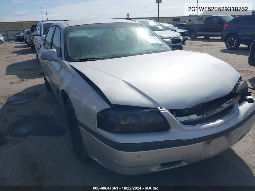 2002 Chevrolet Impala VIN: 2G1WF52E529318762 Lot: 40647361