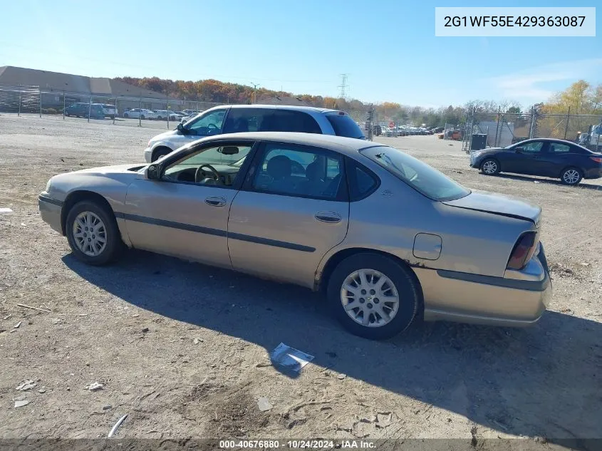 2002 Chevrolet Impala VIN: 2G1WF55E429363087 Lot: 40676880