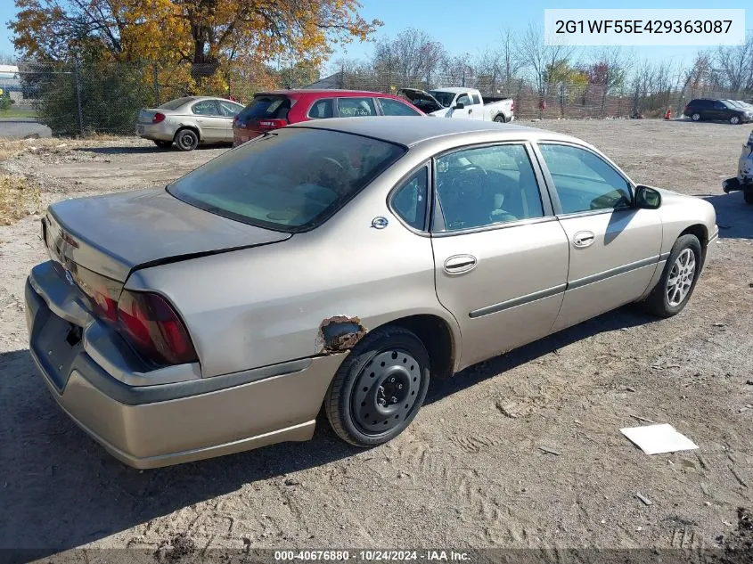 2002 Chevrolet Impala VIN: 2G1WF55E429363087 Lot: 40676880