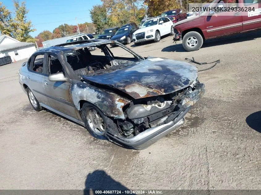 2002 Chevrolet Impala Ls VIN: 2G1WH55K329336284 Lot: 40687724