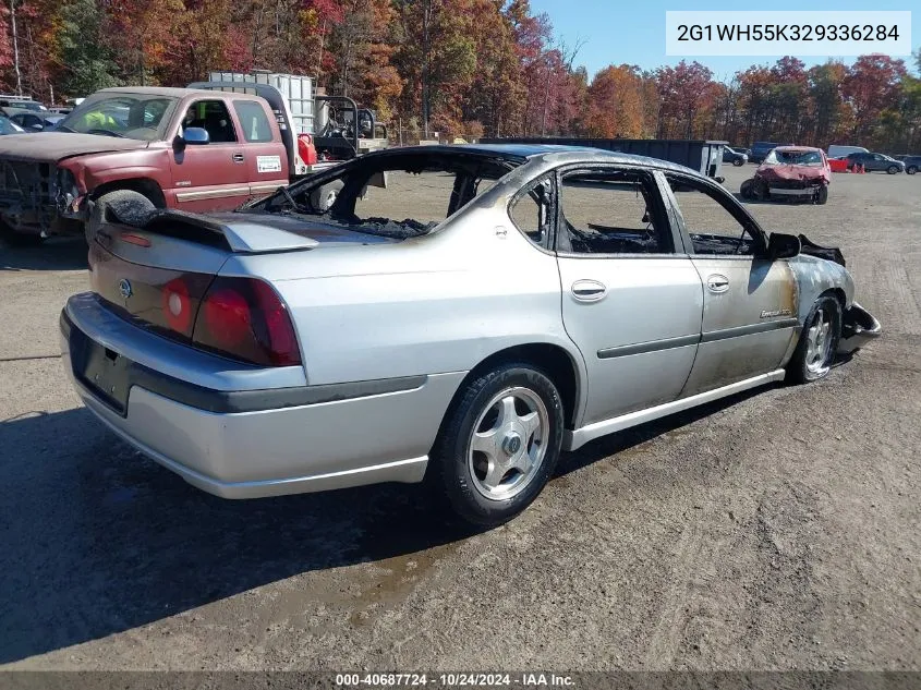 2002 Chevrolet Impala Ls VIN: 2G1WH55K329336284 Lot: 40687724