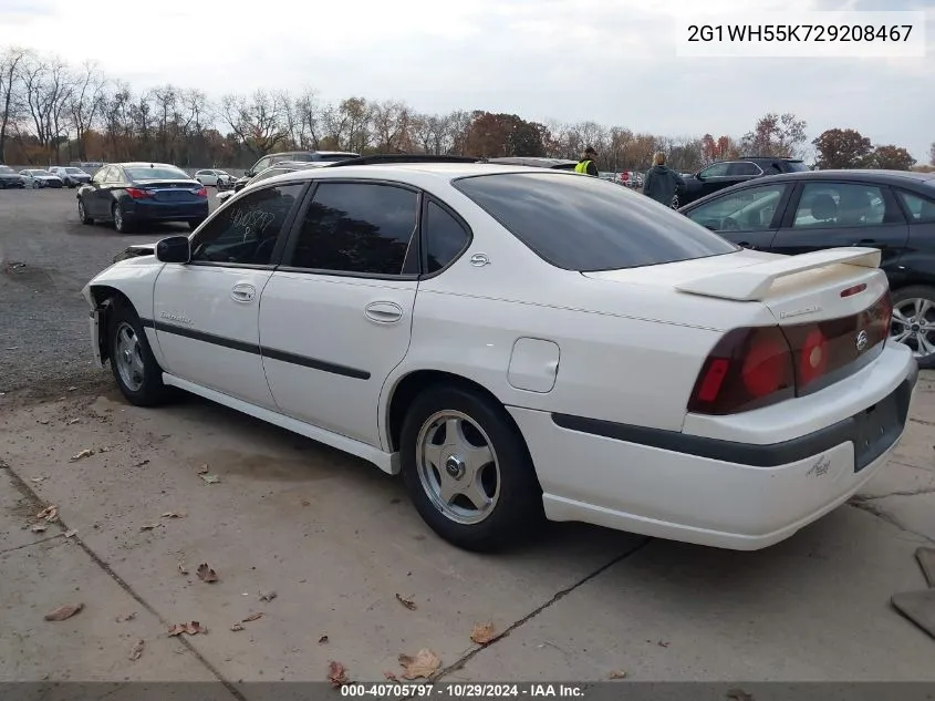 2002 Chevrolet Impala Ls VIN: 2G1WH55K729208467 Lot: 40705797