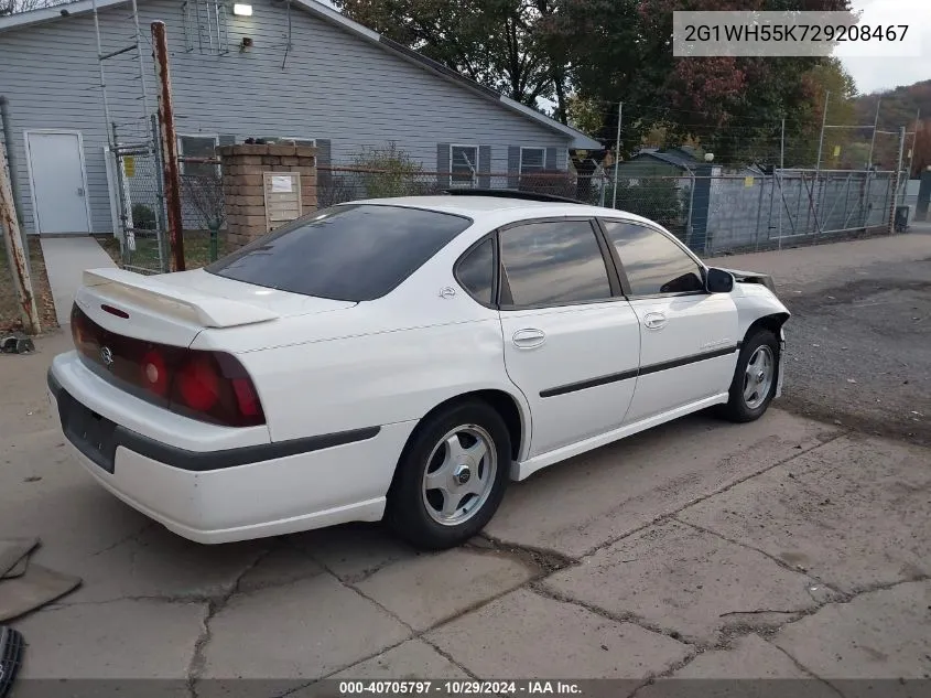 2002 Chevrolet Impala Ls VIN: 2G1WH55K729208467 Lot: 40705797