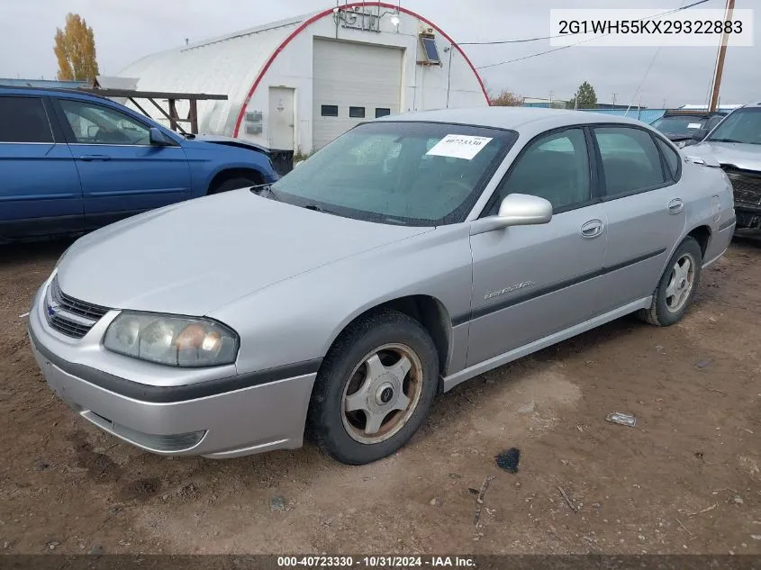 2002 Chevrolet Impala Ls VIN: 2G1WH55KX29322883 Lot: 40723330