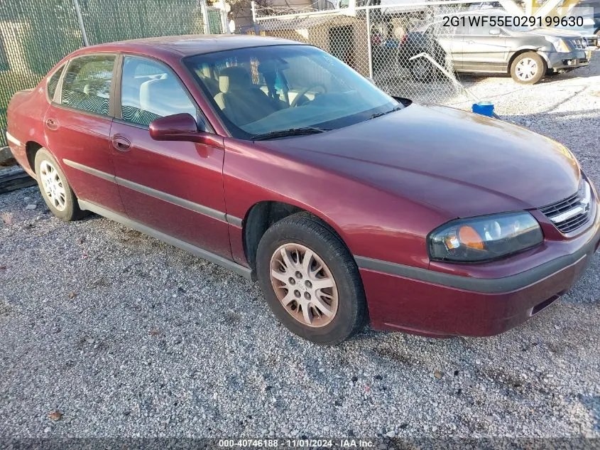 2002 Chevrolet Impala VIN: 2G1WF55E029199630 Lot: 40746188