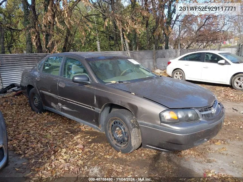 2002 Chevrolet Impala VIN: 2G1WF52E929117771 Lot: 40758480