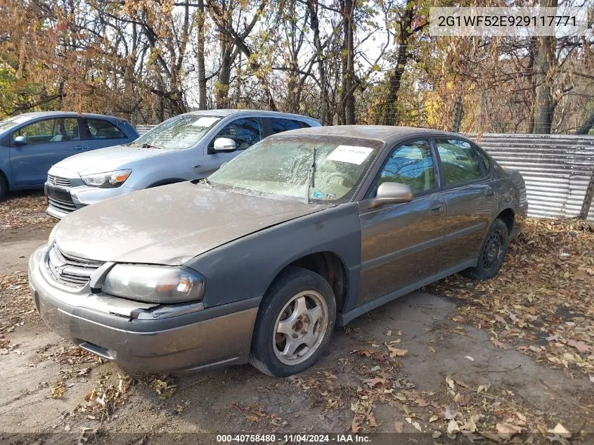 2002 Chevrolet Impala VIN: 2G1WF52E929117771 Lot: 40758480