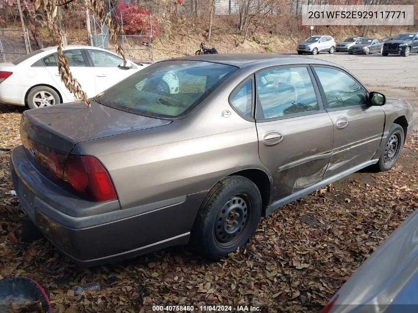 2002 Chevrolet Impala VIN: 2G1WF52E929117771 Lot: 40758480