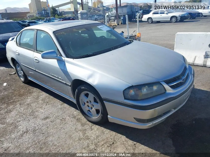 2002 Chevrolet Impala Ls VIN: 2G1WH55K029351339 Lot: 40835575