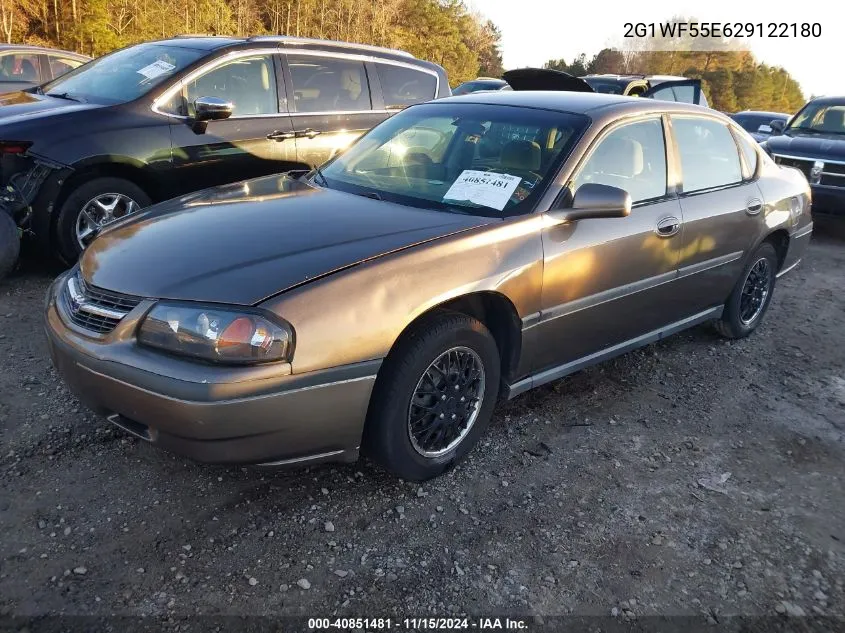 2002 Chevrolet Impala VIN: 2G1WF55E629122180 Lot: 40851481