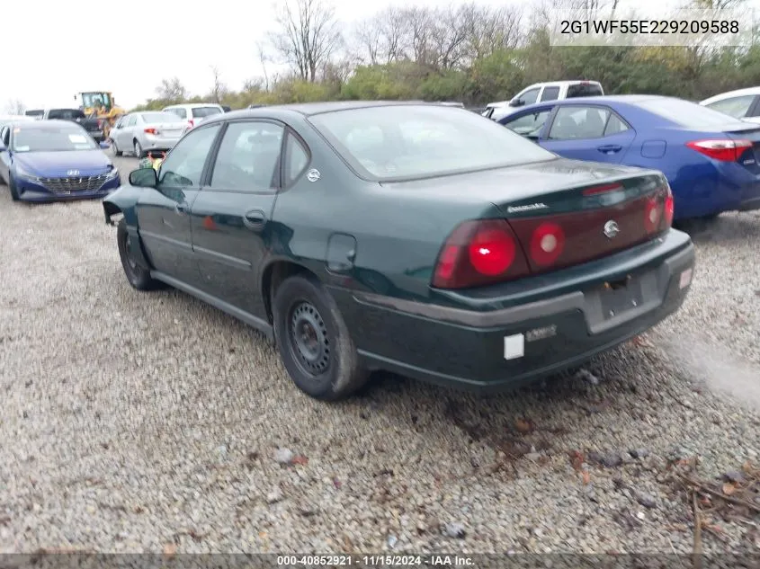 2G1WF55E229209588 2002 Chevrolet Impala