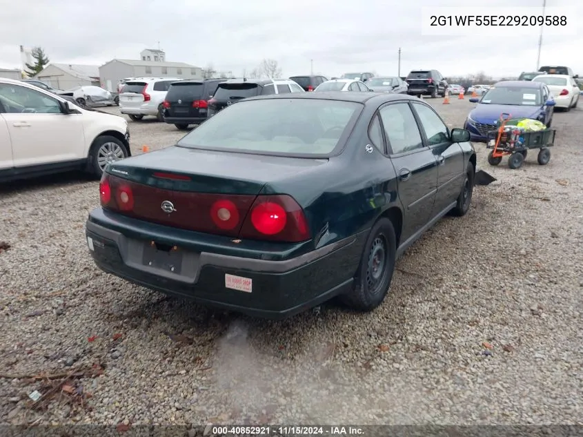 2G1WF55E229209588 2002 Chevrolet Impala