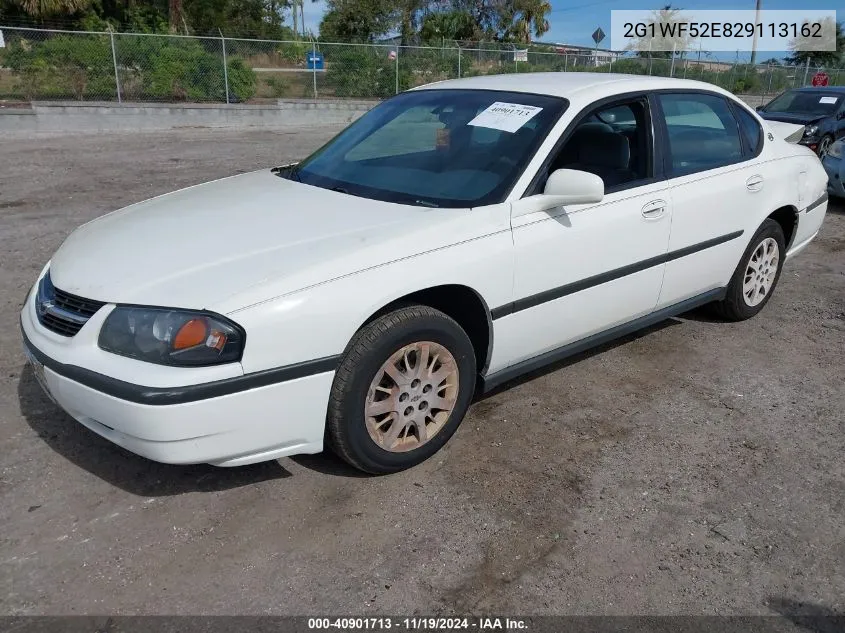 2002 Chevrolet Impala VIN: 2G1WF52E829113162 Lot: 40901713