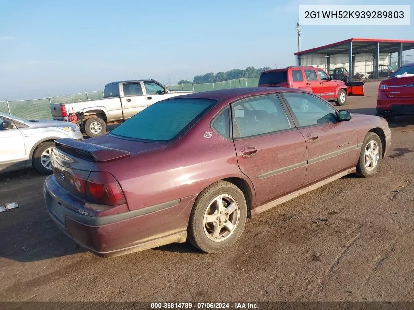 2G1WH52K939289803 2003 Chevrolet Impala Ls