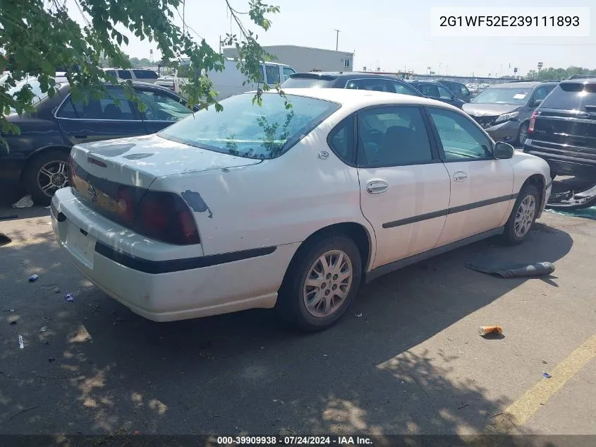 2003 Chevrolet Impala VIN: 2G1WF52E239111893 Lot: 39909938