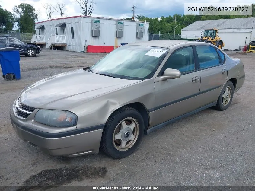 2G1WF52K639270227 2003 Chevrolet Impala