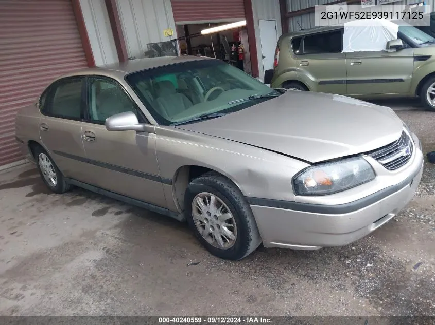 2003 Chevrolet Impala VIN: 2G1WF52E939117125 Lot: 40240559